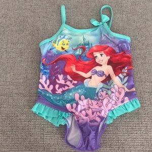 2 Swimsuits little girl Disney the little mermaid